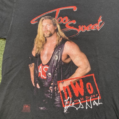 Kevin Nash Shirt L 90s 00s Y2k NWO WWE WCW WWF Wrestler Wrestling Too Sweet Tee - Picture 3 of 11