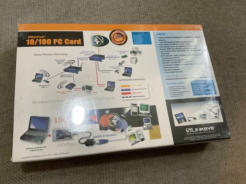 LINKSYS PCMPC100 10/100 PC Card PCMCIA New Sealed See Pics - Picture 3 of 13