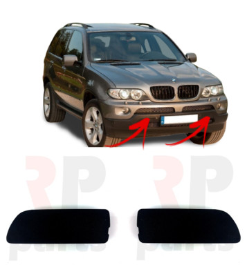BMW X5 RIGHT SERIES E53 2003-2006 FRONT BUMPER TOWING HOOK COVER CAP LEFT