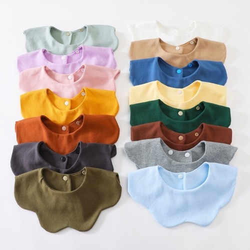 Cotton Drooling Apron 360 Degree Rotating Burp Cloths Feeding Bib Adjustable - Picture 4 of 23