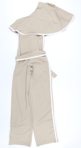 PRETTYLITTLETHING Womens Beige Polyester Jumpsuit One-Piece Size 6 L34 in Pullov - Picture 2 of 10