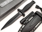 Wartech Dual Double Edged Dagger Fixed Blade Neck Knife w/Fire Starter Flint Rod