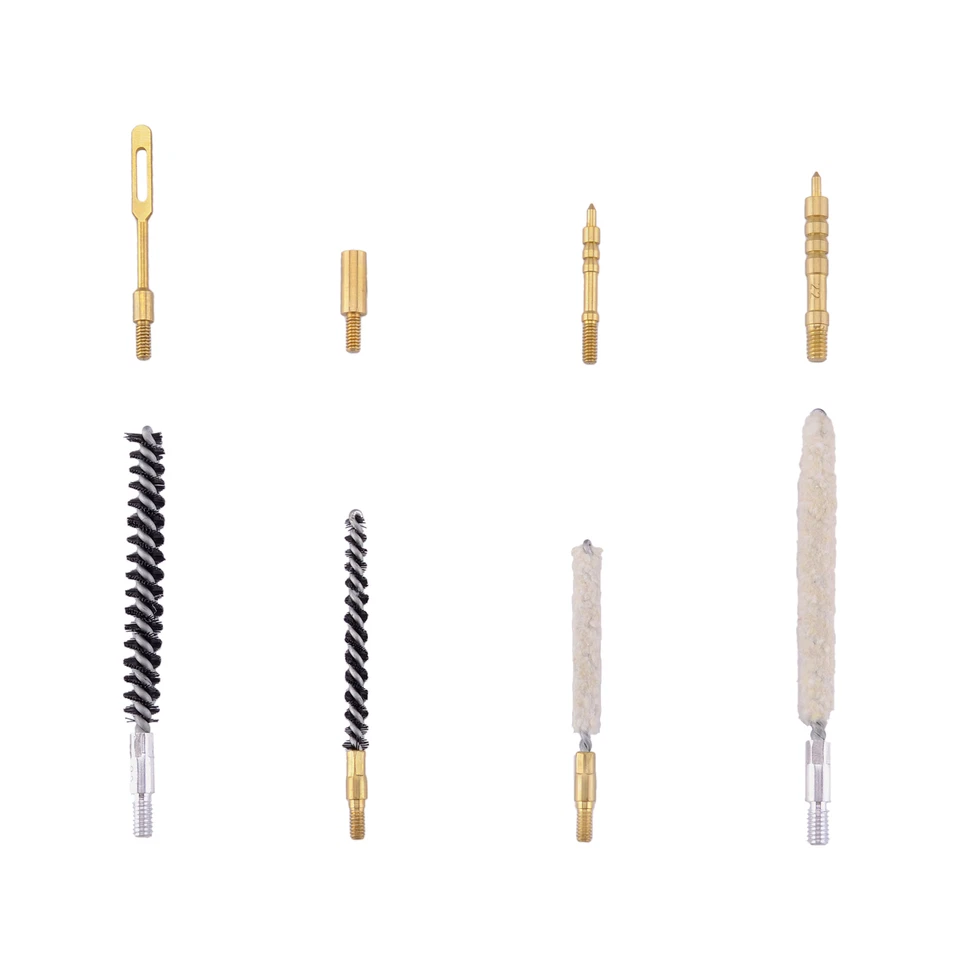 Kit de limpieza de pistola de aire comprimido .177 Cal y .22 Cal con fregona de algodón varilla de latón cepillos de nailon Foto 3 de 4