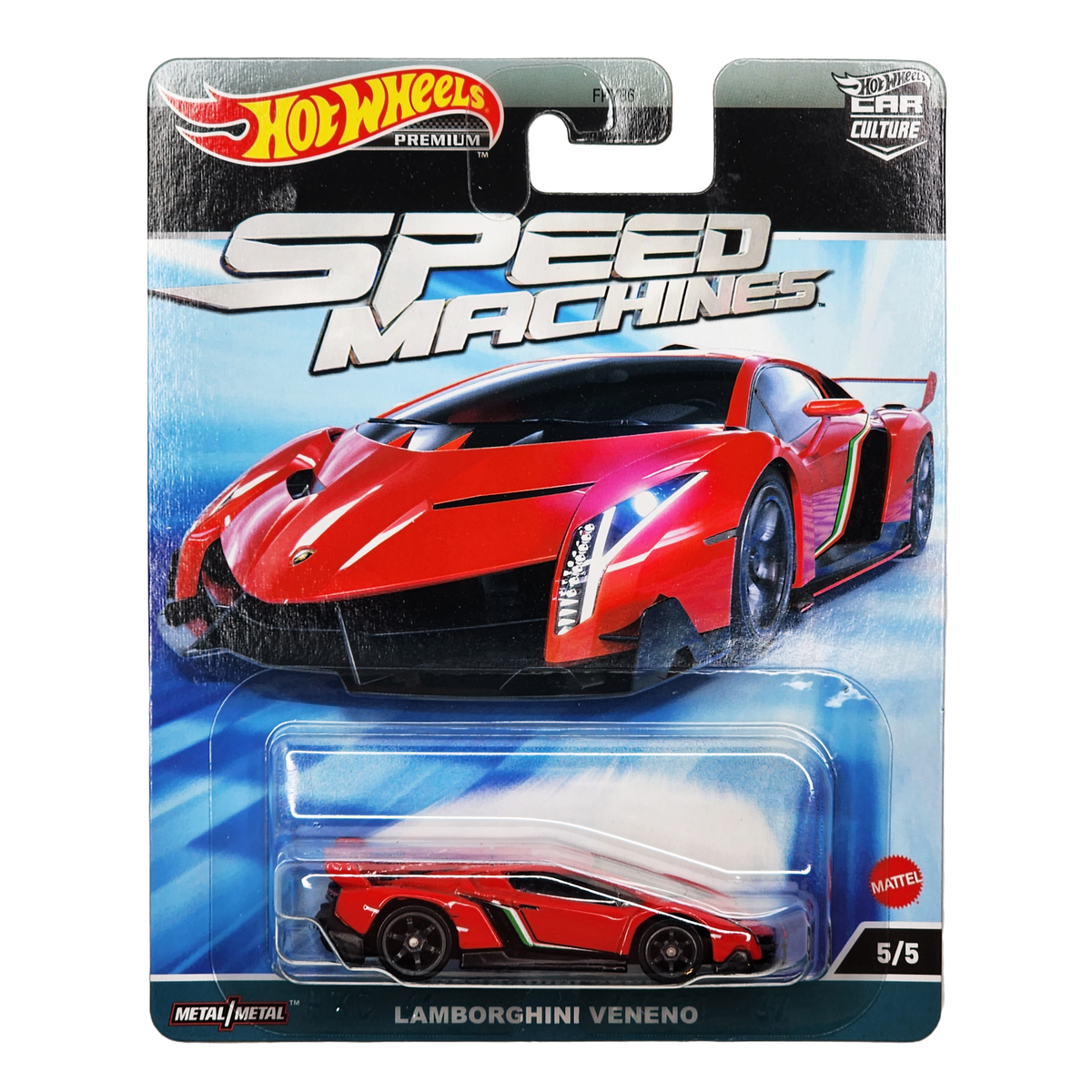 HOT WHEELS Lamborghini Veneno Red Car Culture Speed Machines