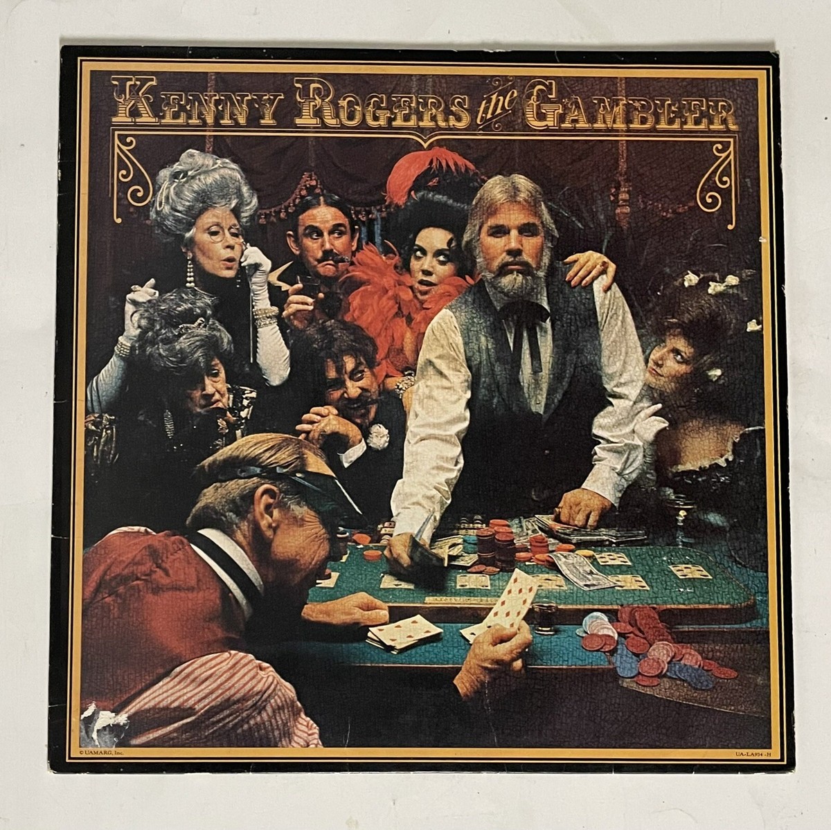 Kenny Rogers 'The Gambler' • 12” Vintage Vinyl LP Album UA-LA934-H