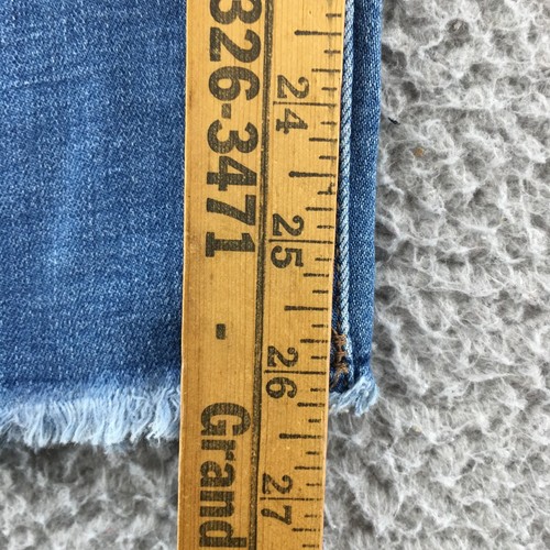 American Eagle Super Stretch Jegging Jeans Womens 2 Blue Denim Distressed Button - Picture 8 of 17