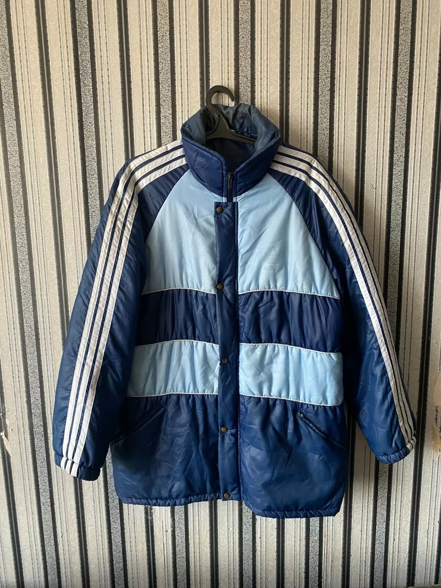 ADIDAS Vintage Nylon Puffer Jacket Retro Parka 80s 70s mura size 54  YUGOSLAVIA