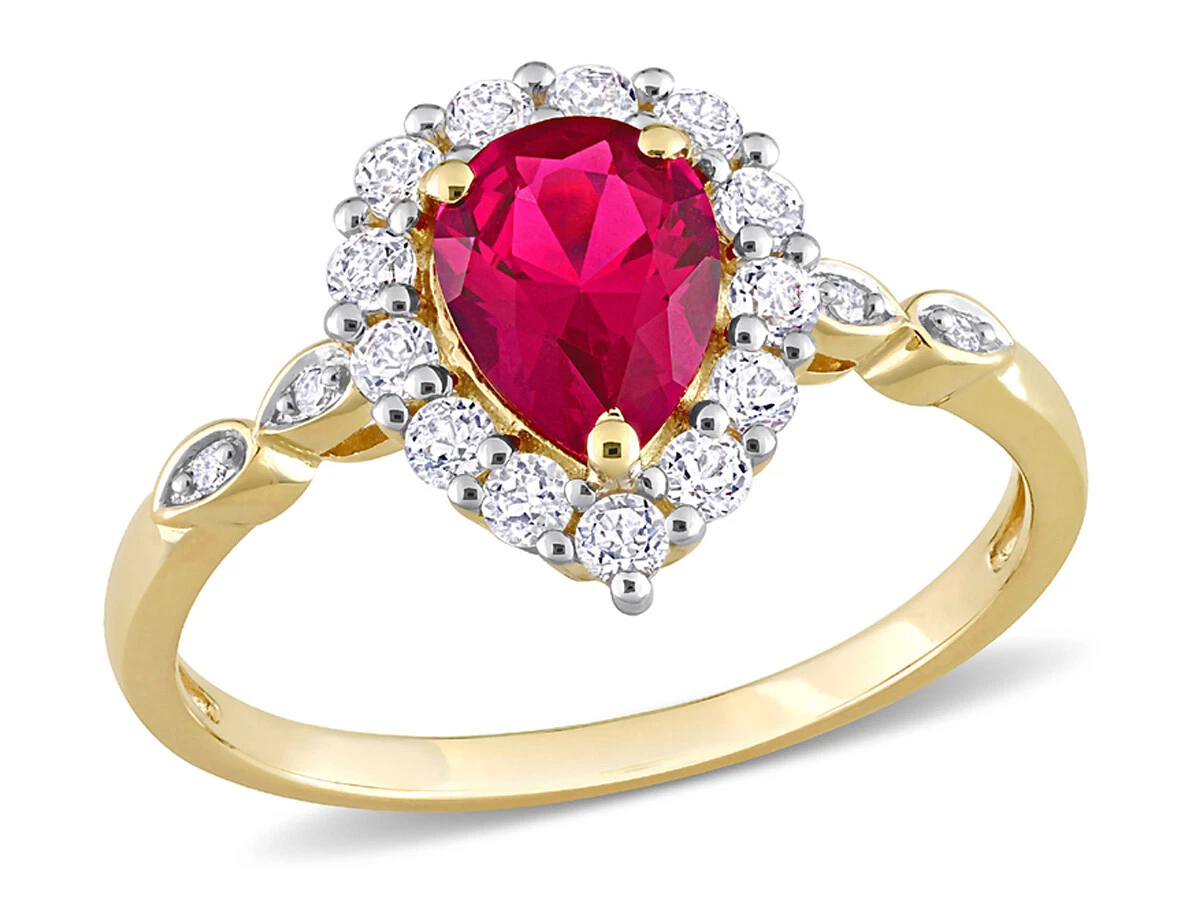 Yellow topaz deals and ruby ring