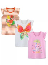 3-Piece Graphic Ruffled Top