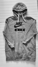 Nike Air Oversized Hoodie Sweatshirt Gray Pullover Streetwear Size:S