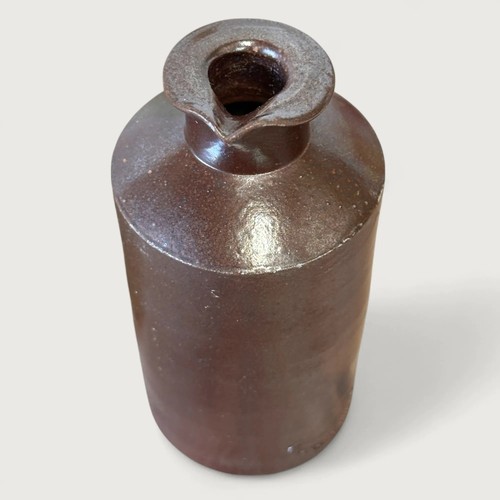 Botellas de tinta de gres antiguas, juego de 3 jarrones rústicos, decoración de cerámica de granja - Imagen 20 de 23