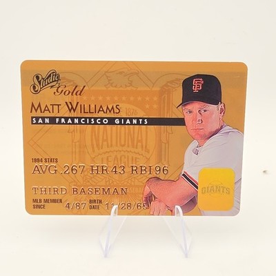 Donruss 1995 Studio Gold Matt Williams San Francisco Giants #24 Auto 24/50