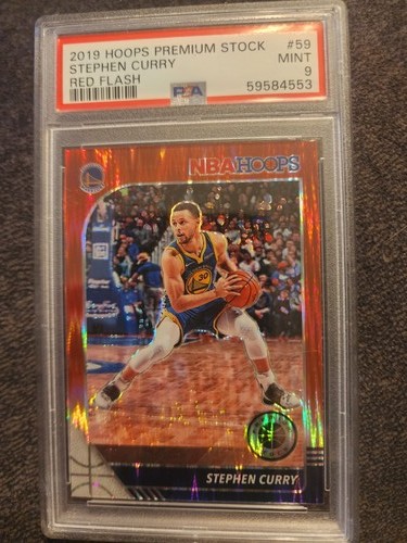 2019 Panini Hoops Premium Stock Stephen Curry Red Flash - PSA 9 Warriors