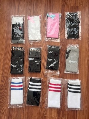 12 Pair Assorted Toddlers Kids Girls Cotton Soft Knee High Socks 2-8Y Tights