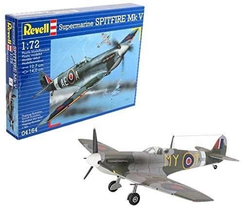 Revell, Spitfire Mk.V Flugzeuge Zum Zusammenbauen Und Lackieren, 1/72, REV04164-image