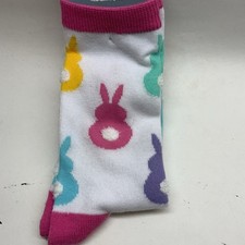 Easter Socks One Pair of Novelty Adult Size New Pastel Easter Bunnies Design
