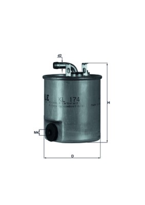 KL 174 Knecht fuel filter for Mercedes-Benz