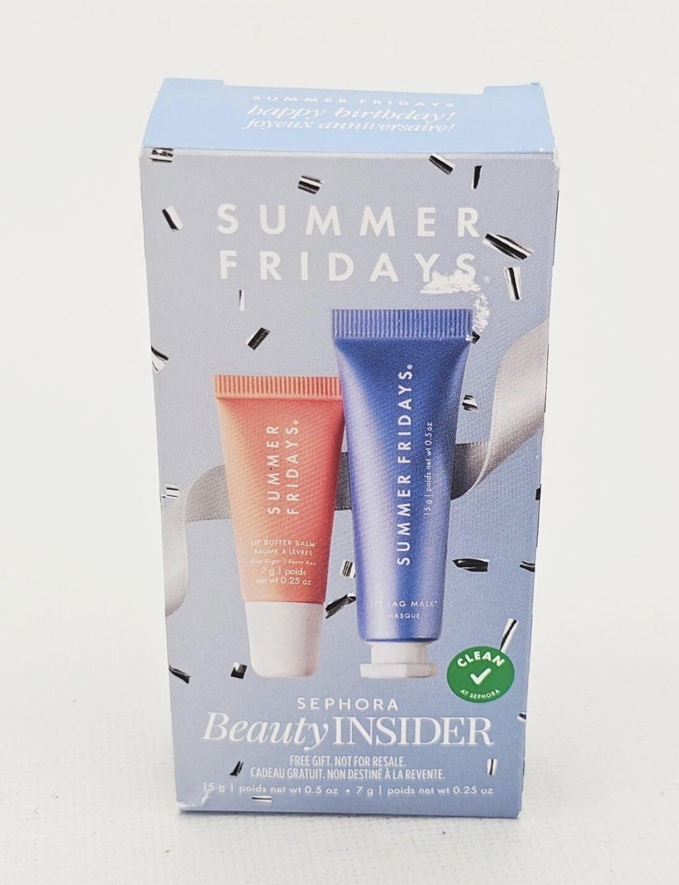 Summer Fridays Jet Lag Mask and Pink SugarLip Butter Balm Set New In Box