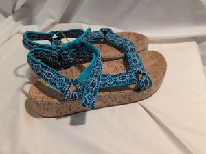 Sandales Børn à Brides Turquoise - Taille 10 US, Cuir, Occasion à Vérifier