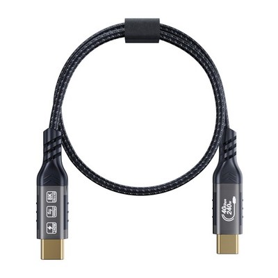 1.65ft Short USB4 Braided Cable 40Gbps 8K 60Hz PD 240W for Thunderbolt 4/3