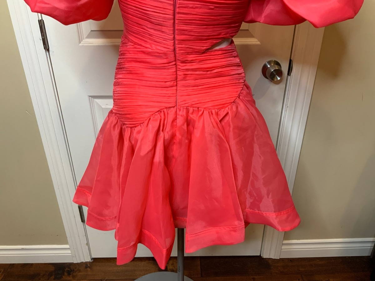 aje joan puff sleeve mini dress AJE Women's Sculptura Joan Puff-Sleeve Minidress - Rouge Pink
