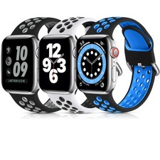 Silicone Sport Band for Apple Watch Bands 44mm 46mm 45mm 49mm 42mm