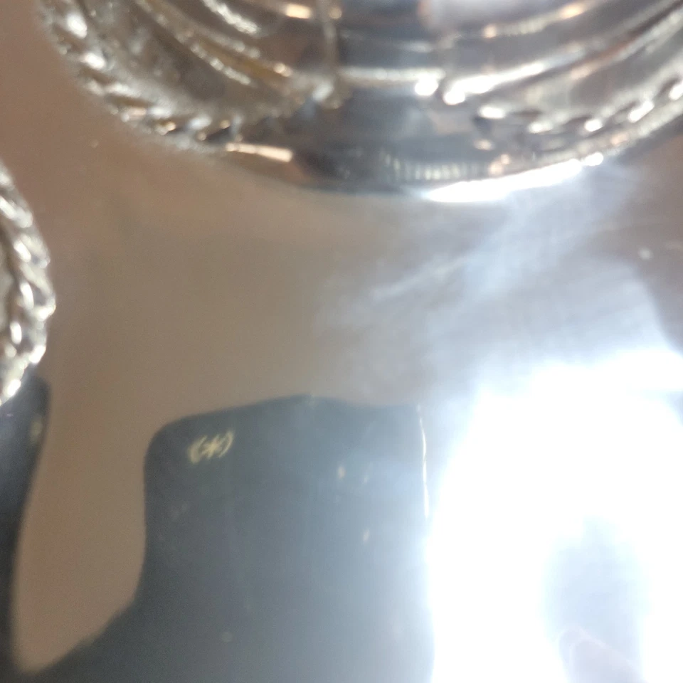 Bandeja de aluminio para servir de cuerda náutica Mariposa plateada de 11 pulgadas Foto 4 de 4