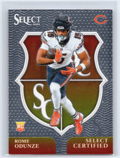 Rome Odunze 2024 Panini Select Football #10 Select Certified Rookies NFL Bears