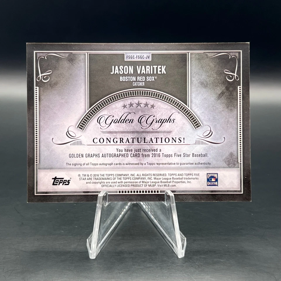 Jason Varitek 2016 Topps Five Star #FSGC-JV Golden Graphs automático/15 Foto 2 de 2