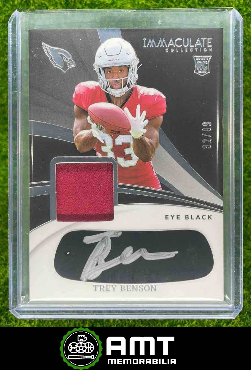 2024 Panini Immaculate Trey Benson RC Eye Black Auto Jersey 32/99 Cardinals