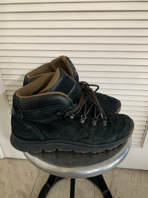Timberland World Hiker Mid Ankle Men's Leather Boots Size 13 Black
