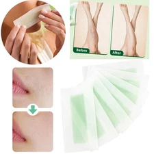 50PCS Hair Removal Paper Double Sided Cold Wax Strips Body Depilatory Patch Skin
