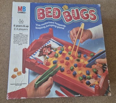 Vintage Bettwanzen Spiel MB Spiele 1985 - vollständig und voll funktionsfähig, Kartonschaden