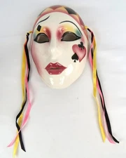 ABOUT FACE Clay Art Ceramic Wall Mask San Francisco USA Ribbon  ART DECO