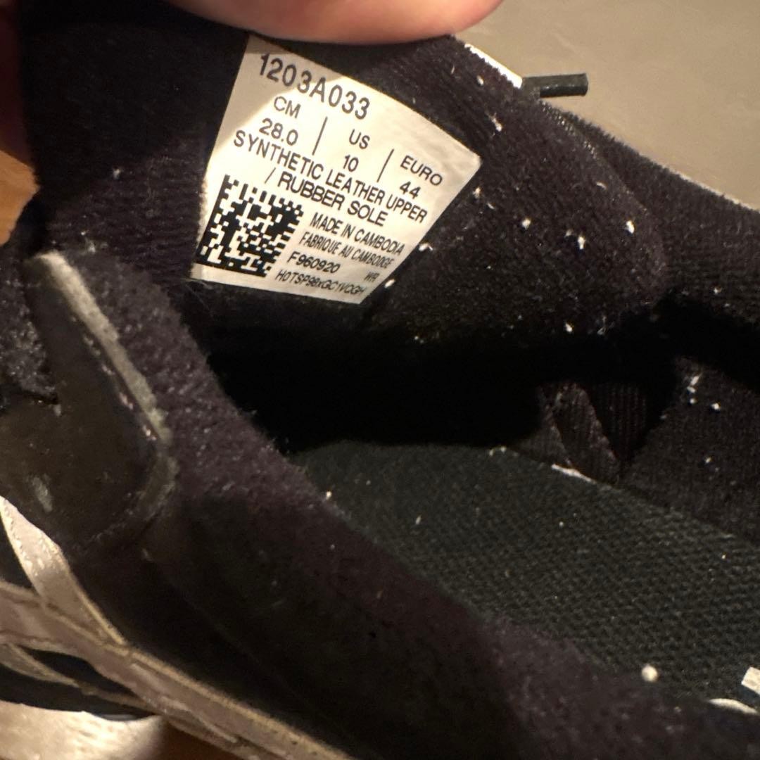 ASICS Men's Black/White Sneakers Size 28cm, Excellent Condition thumbnail 5