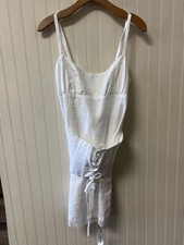 NWT Reformation Ainsley White Lace-Up Chemise Linen Dress New Size 10