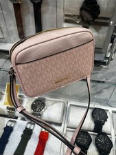 Michael Kors Small Fashion Crossbody Camera Bag MK Signature Pink Handbag Purse