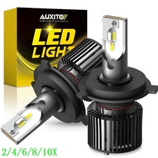 AUXITO LED Headlight Bulb H4 9003 High Low Beam Conversion 6000K Cool White 2/4X