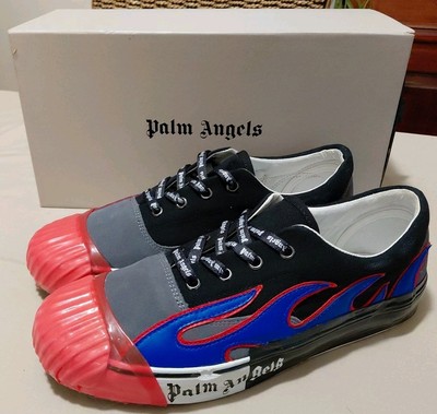 Palm Angels Low Top Multicolor Blue Flame Shoes RARE Size 42 (US 9) NEW IN BOX!