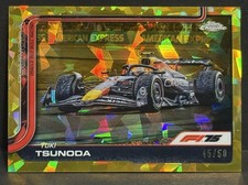 2025 Topps Chrome Sapphire Edition Formula 1 F1 #74 Yuki Tsunoda Gold /50