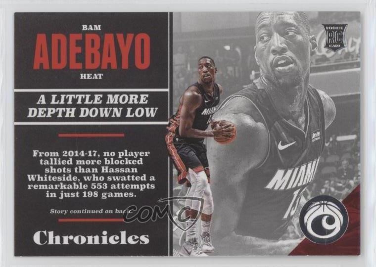 2017-18 Panini Chronicles Rookies Bam Adebayo #101 0it8