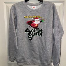 Christmas Super Santa Sweatshirt Youth Large