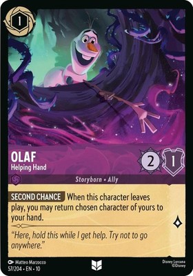 Olaf - Helping Hand  Whispers in the Well 57/204 (UC) NM