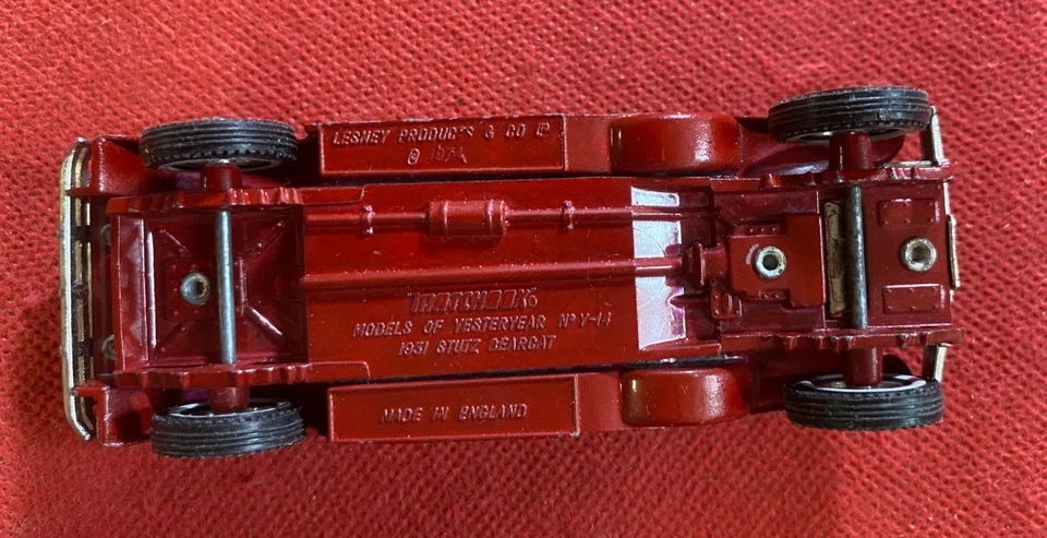 MATCHBOX LESNEY Yesteryear Modellino Auto 1931 STUTZ BEARGAT N. Y-14 metallo - Immagine 3 di 3