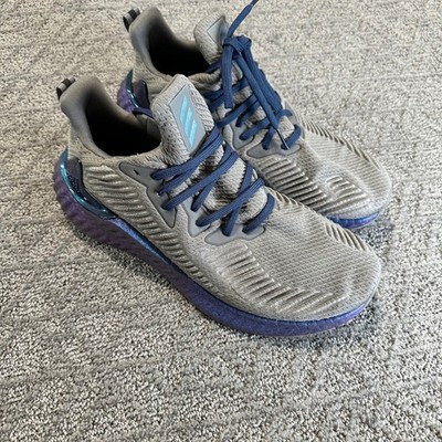 Adidas AlphaBounce Beyond Mens Running Shoes Grey Blue Size 9 EG1440