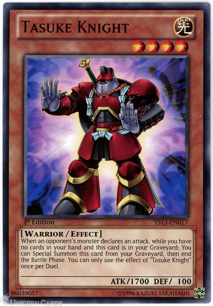 YS13-EN017 Tasuke Knight 1st Edition Mint YuGiOh Card