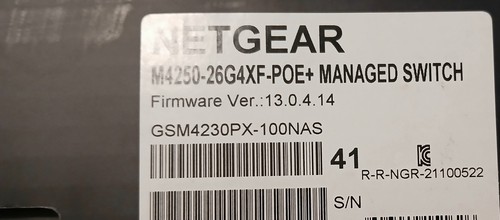 Netgear AV Line M4250 GSM4230PX 24-Port Gigabit PoE+ Compliant Managed Network - Photo 5/7