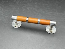 Org Art Deco Butterscotch Amber Bakelite & Chrome Door Handle Door Pull 1930s