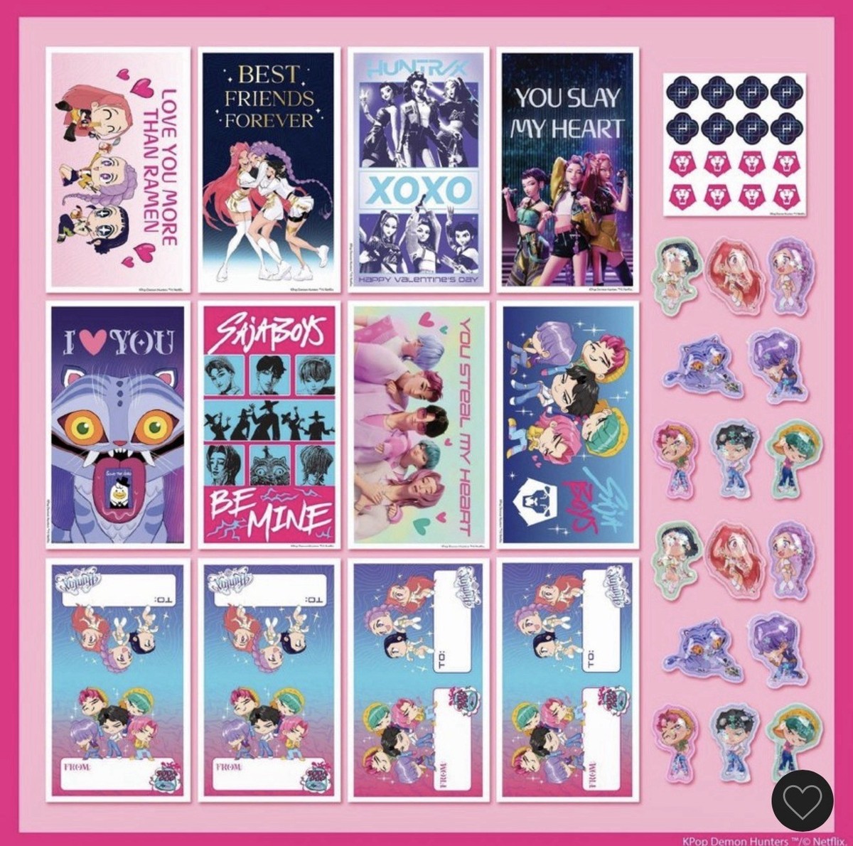 【早い者勝ち】公式 激レア トレカ バラ売りkpopdemonhunters K-Pop Demon Hunters Valentine Class Cards & Stickers Rumi Saja