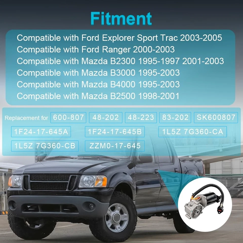 Transfer Case Motor for Ford Explorer Sport Trac Ranger Mazda B2300 B2500 B3000 Foto 2 de 4